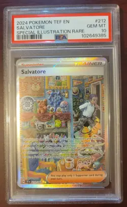 PSA 10 GEM MINT Pokemon Temporal Forces Salvatore #212 Special Illustration Rare - Image 1