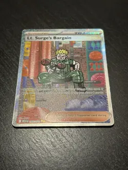 Pokemon TCG Lt. Surge's Bargain SIR Mega Evolution 185/132 NM - Image 2