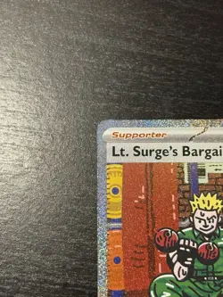 Pokemon TCG Lt. Surge's Bargain SIR Mega Evolution 185/132 NM - Image 4