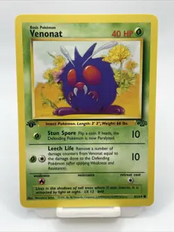 Pokemon TCG Venonat 63/64 Jungle 1st Edition WOTC NM - Image 1