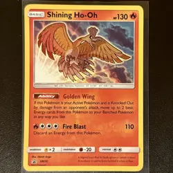 Pokemon Shining Ho-Oh SM70 Shining Legends ETB Holo Black Star Promo LP - Image 1