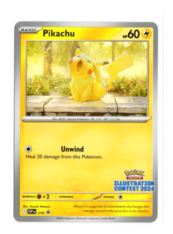 Pokemon Pikachu #214 Promo Illustration Contest 2024 NM - Image 1