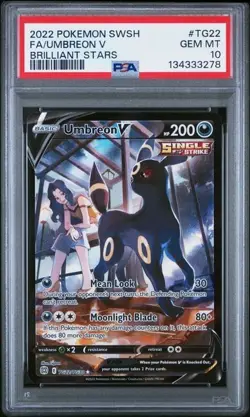 Pokemon Umbreon V Brilliant Stars Trainer Gallery Full Art #TG22 PSA 10 Gem Mint - Image 1