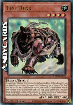 TEST BEAR (Orso Da Laboratorio) • Ultra R • SUDA EN018 • 1Ed • Yugioh ANDYCARDS - Image 1