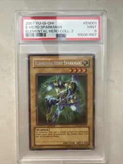 Yugioh Elemental Hero Sparkman EHC2-EN001 PSA 9 MINT LIMITED EDITION 2007 - Image 1