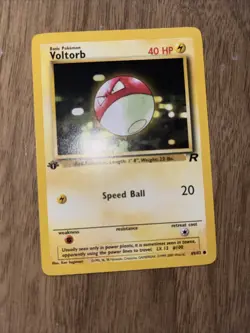 Pokemon Cards: Team Rocket 1st Edition Common: Voltorb 69/82 - Image 1