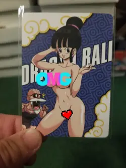 RARE CHICHI DRAGON BALL R18 RAINBOW FOIL WAIFU ANIME CARD - Image 1