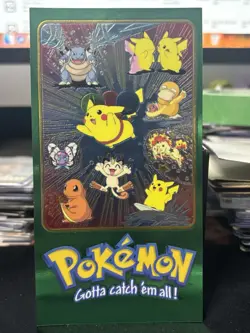 Topps Pokemon Pikachu Blastoise Meowth TV Jumbo Chrome Chromium Card #1 - Image 1