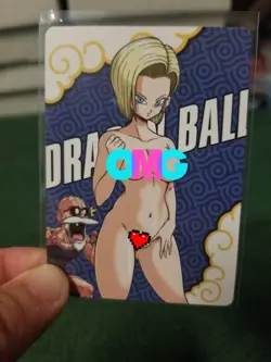RARE ANDROID 18 DRAGON BALL R18 #2 RAINBOW FOIL WAIFU ANIME CARD - Image 1