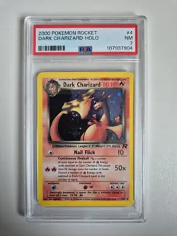 PSA 7 Dark Charizard 4/82 Team Rocket Vintage Holo Pokemon Card NEAR MINT - Image 1