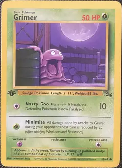 Grimer 48/62 Fossil Regular 1st Edition - Pokemon Card - Image 1