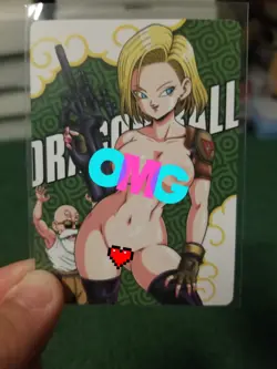RARE ANDROID 18 DRAGON BALL R18 RAINBOW FOIL WAIFU ANIME CARD - Image 1