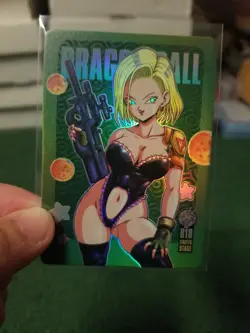 RARE ANDROID 18 DRAGON BALL R18 RAINBOW FOIL WAIFU ANIME CARD - Image 3