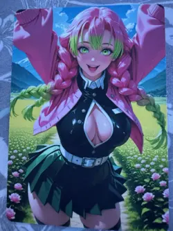 Mitsuri Standing Demon Slayer Waifu Double Sided Trading Card Spicy - Image 2