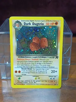 Pokemon Dark Dugtrio Holo Card 6/82 Team Rocket - Image 1
