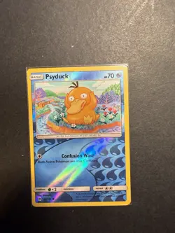 Pokemon TCG Psyduck 2017 Sun & Moon Reverse Holo Card 28/149 NM Condition - Image 1