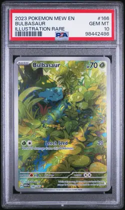 Pokemon TCG Bulbasaur Scarlet & Violet Illustration Rare Card 166/165 PSA 10 - Image 1
