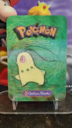 Lot of 2 POKEMON Promotion GOLDEN BOOKS Vintage LUGIA & CHIKORITA Trading Cards - Image 2