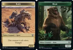 Hero Deal, English - 4 x MTG Bear Token // Kavu Token Commander: Dominaria Unite - Image 1