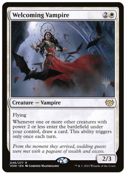 MTG - 1 x Promo Welcoming Vampire - Rare - Innistrad: Crimson Vow (VOW) - M/NM - Image 1