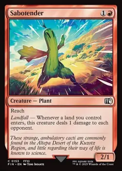 Sabotender 153 Final Fantasy MTG Magic the Gathering NEAR MINT NM - Image 1