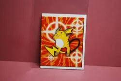 Merlin Topps Pokemon Sticker Raichu #166 Near Mint - Image 2