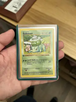 Pokemon TCG Bulbasaur 044/102 Base Set, Shadowless 1st Edition NM - Image 1