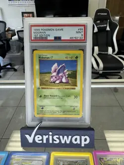 Pokemon Nidoran Base Set 1st Edition #55/102 PSA 9 Mint - Image 1