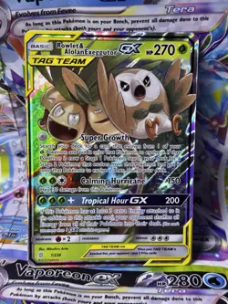 Pokemon Unified Minds Rowlet Alolan Exeggutor GX Full Art 1/236 NM Pack Fresh - Image 1