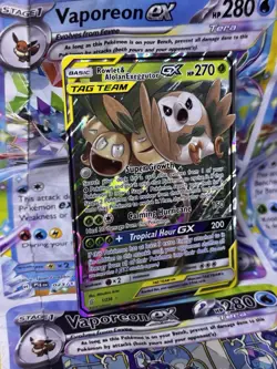 Pokemon Unified Minds Rowlet Alolan Exeggutor GX Full Art 1/236 NM Pack Fresh - Image 3