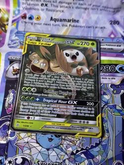 Pokemon Unified Minds Rowlet Alolan Exeggutor GX Full Art 1/236 NM Pack Fresh - Image 5