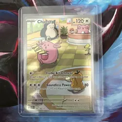 Pokemon TCG Chansey 187/167 Twilight Masquerade Illustration Rare Holo Mint - Image 1