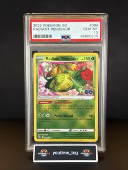 2022 Pokemon Go Radiant Venusaur #004 PSA 10 - Image 1