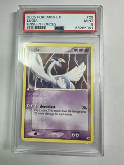 PSA Mint 9 Pokemon TCG Lugia EX Unseen Forces 29/115 Rare - Image 1