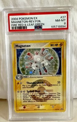 2004 Pokemon EX FireRed & LeafGreen Magneton Reverse Foil #27 - PSA 8 NM-MT - Image 1