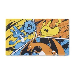 NEW Battle Start Playmat Pokemon Center TCG- Charizard, Pikachu, Lucario 2025 - Image 4