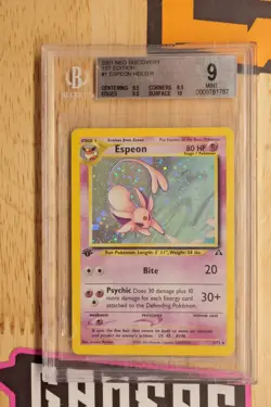 Pokemon Espeon Neo Discovery 1st Edition Holo Rare #1 BGS 9 Mint SWIRL - Image 1