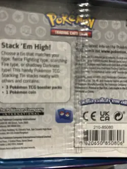 Shadowy Darkness Pokemon POKEMON TCG Sealed Stacking Tin - inc 3 Booster Packs - Image 4