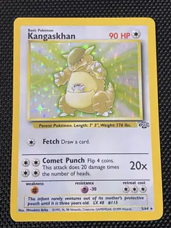 Pokemon TCG Kangaskhan Jungle 5/64 Holo Unlimited Holo Rare LP+ - Image 1