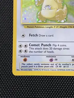 Pokemon TCG Kangaskhan Jungle 5/64 Holo Unlimited Holo Rare LP+ - Image 5