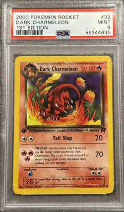 Pokemon - Team Rocket Dark Charmeleon 32/82 First Edition PSA 9 - Image 1
