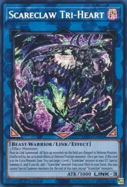 Scareclaw Tri-Heart - MP23-EN088 - Prismatic Secret Rare - 1st Edition - Lightly - Image 1