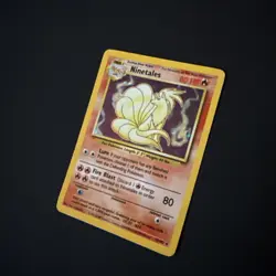Pokemon TCG Ninetales Base Set Holo Unlimited Rare Card 12/102 WOTC LP - Image 1