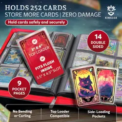 Toploader Binder - Holds 252 Toploaders, 9 Pocket Top Loader Binder For Card ... - Image 2