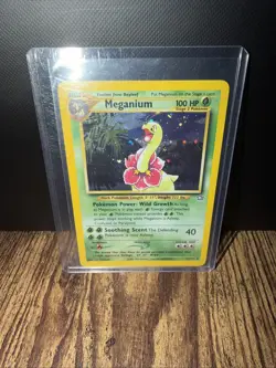Pokemon TCG Meganium 11/111 Neo Genesis Holo Unlimited Rare Card Lightly Played - Image 1