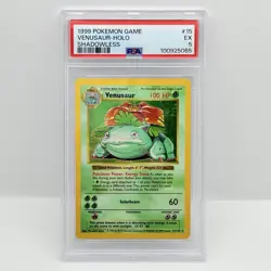 CARTA POKEMON CARD - VENUSAUR HOLO 15/102 SHADOWLESS (1999) - ENGLISH - PSA 5 - Image 1