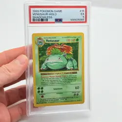 CARTA POKEMON CARD - VENUSAUR HOLO 15/102 SHADOWLESS (1999) - ENGLISH - PSA 5 - Image 3