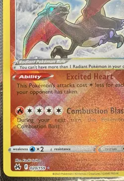 Pokemon Charizard 2 Card Lot TCG Pokemon Game Radiant V Holo Card Bundle Pokemon - Image 3