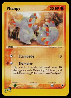 Pokemon Card - Phanpy Ruby and Sapphire 62/109 Common Reverse Holo - Image 1