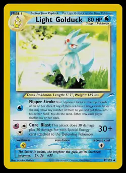 Pokemon Card - Light Golduck Neo Destiny 47/105 Uncommon - Image 1
